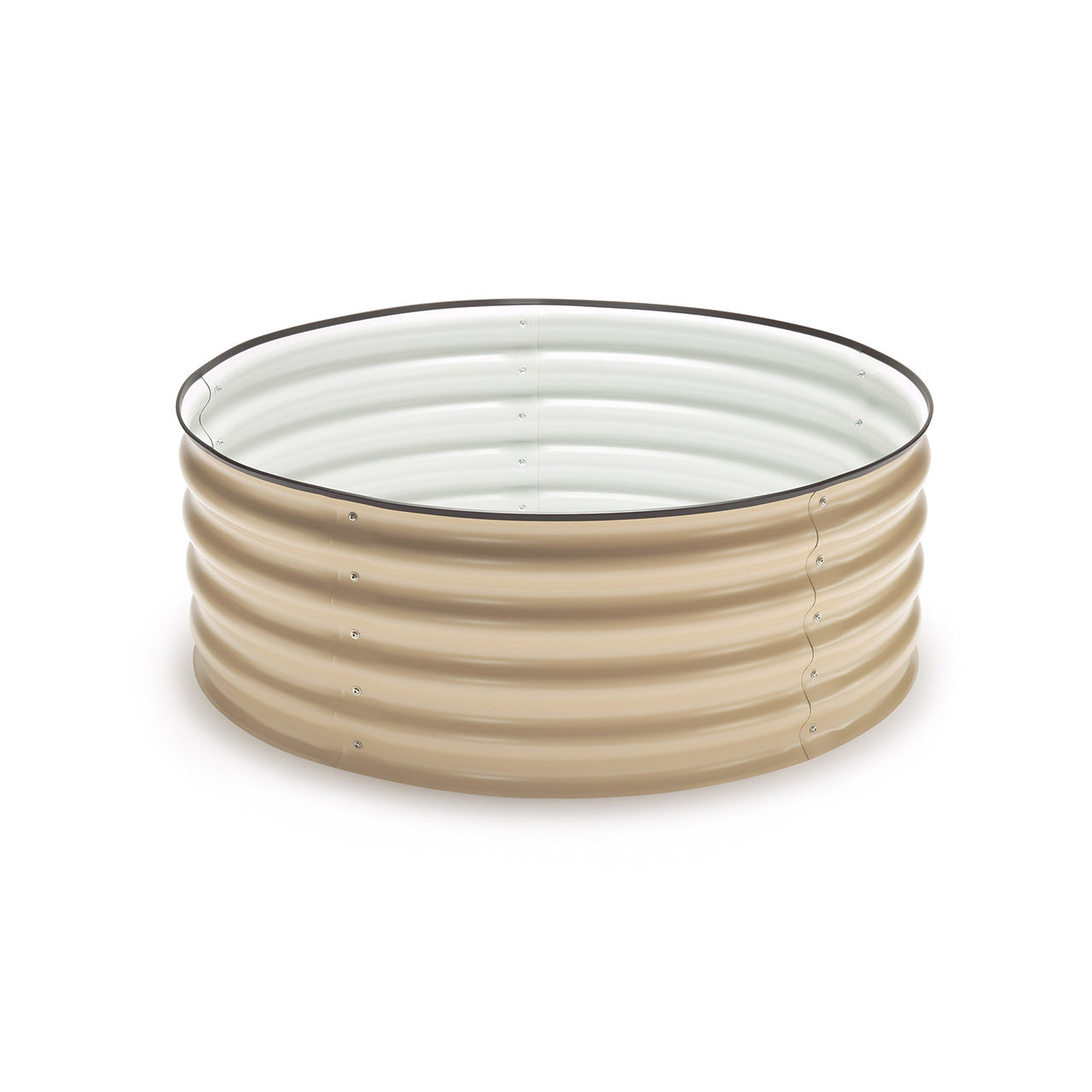beige round planter