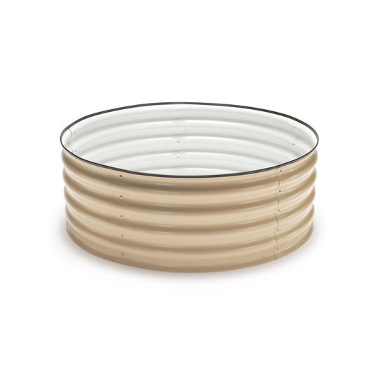beige round planter