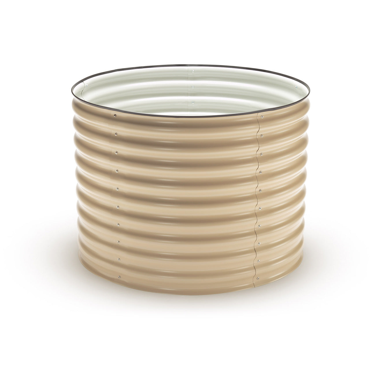 beige round planter