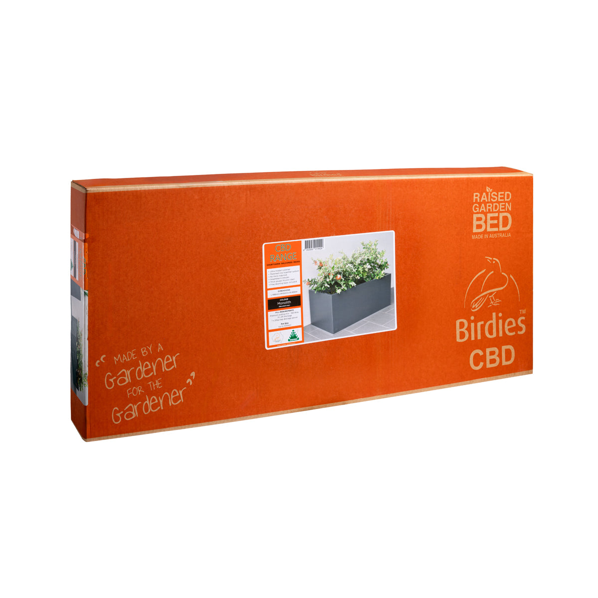 large box of a metal raised bed